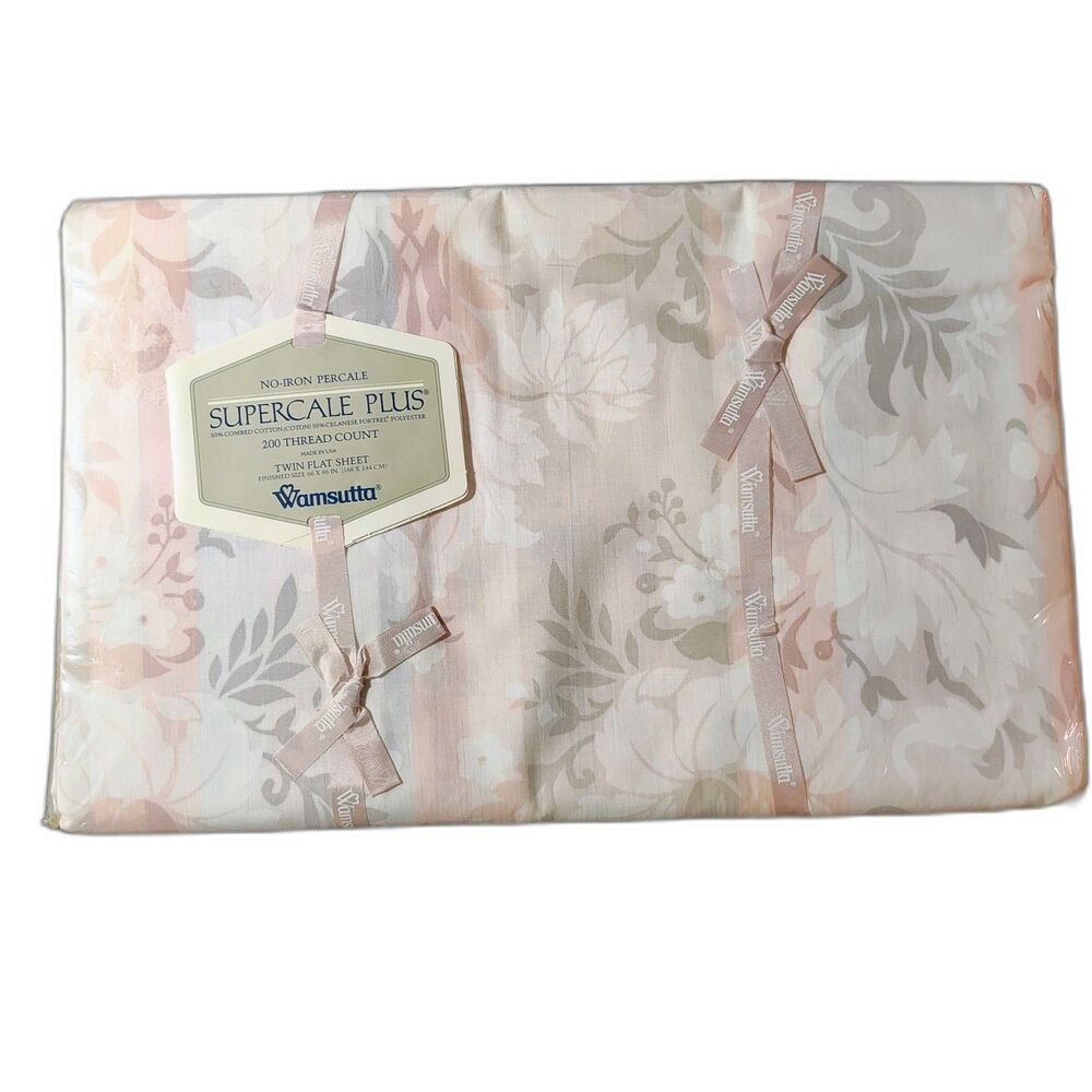 VTG Wamsutta CHATEAU Supercale Plus Twin FLAT Sheet 200 TC - NIB